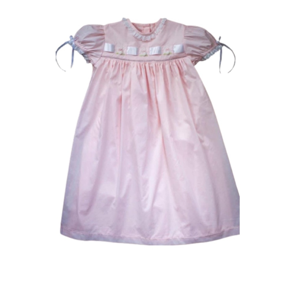 Embroidery Cotton Bunny 🐇Pink Dress. Size 7